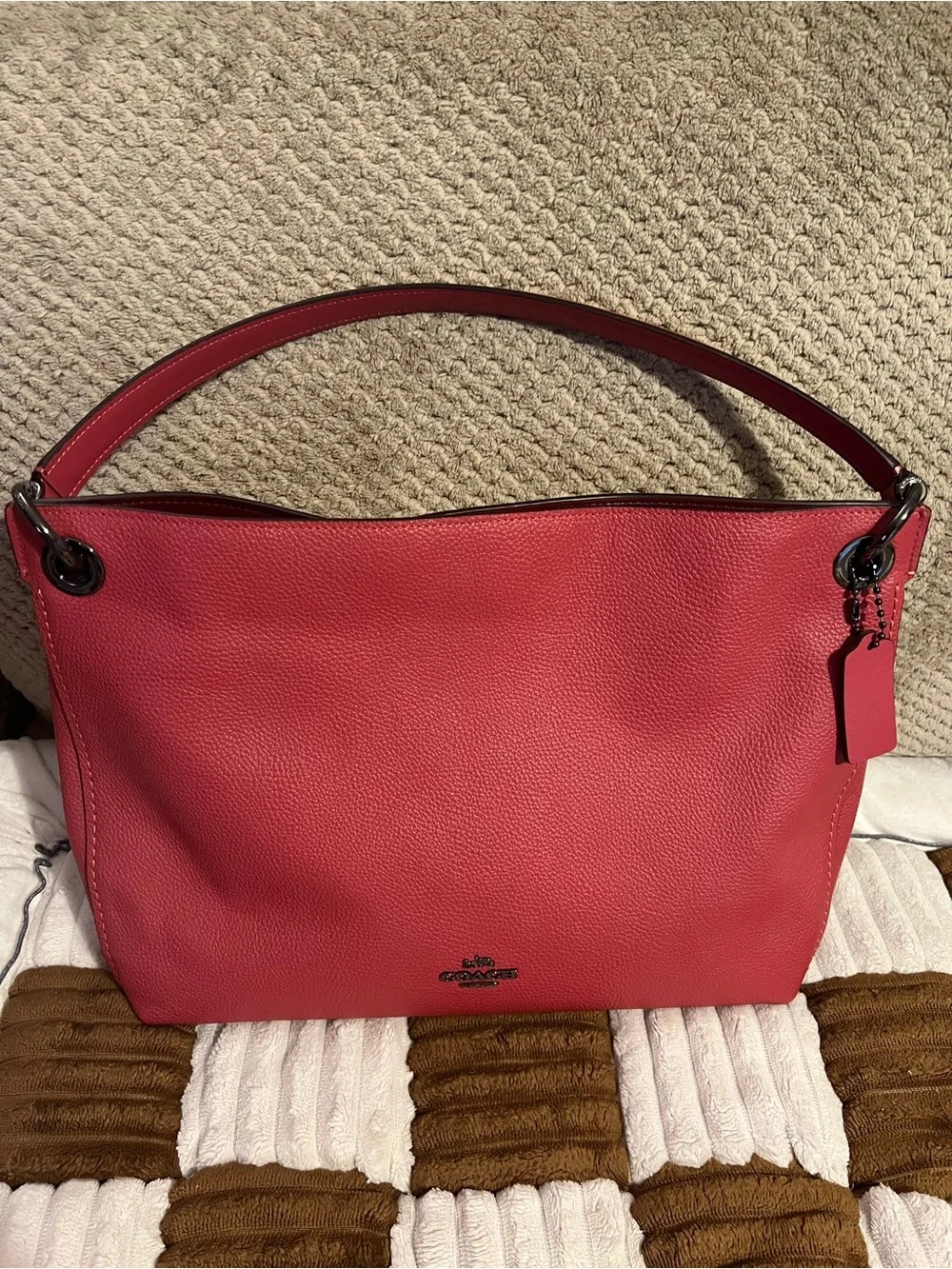 Coach Clarkson Leather Hobo in Washed Red NWTS!